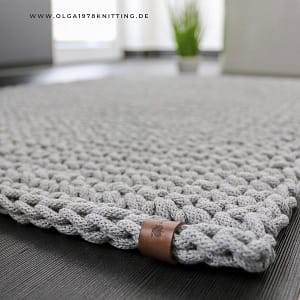 Teppich gehäkelt aus Baumwollkordel